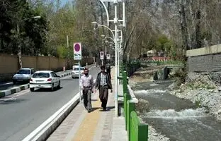 نمایی از پل رومی، تهران در دوره قاجار 