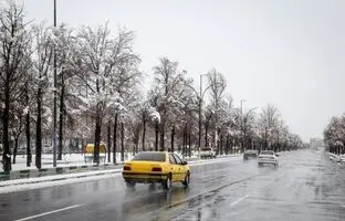 بارش سنگین برف در محور طالقان ـ هشتگرد + ویدئو