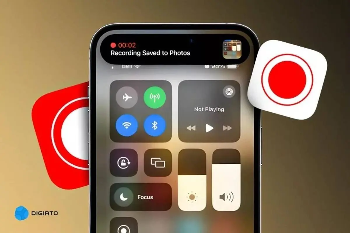 آموزش استفاده از قابلیت ضبط صفحه در گوشی‌های آیفون