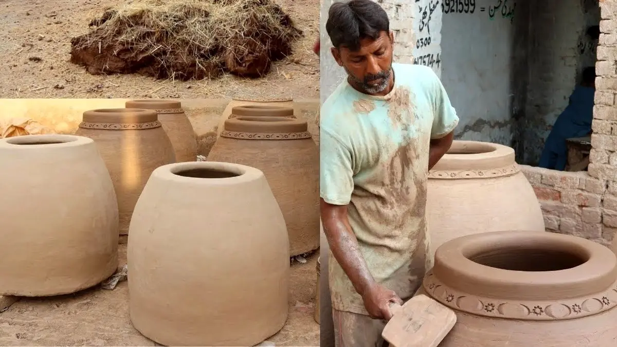 مراحل تماشایی ساخت یک تنور گِلی توسط استاد ماهر پاکستانی + ویدئو