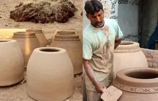 مراحل تماشایی ساخت یک تنور گِلی توسط استاد ماهر پاکستانی + ویدئو