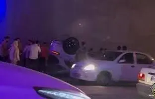 چپ کردن پورشه ماکان در تهران + ویدئو