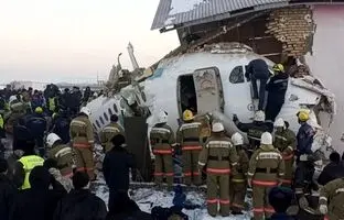  سقوط هواپیمای مسافربری باکو در قزاقستان + ویدئو