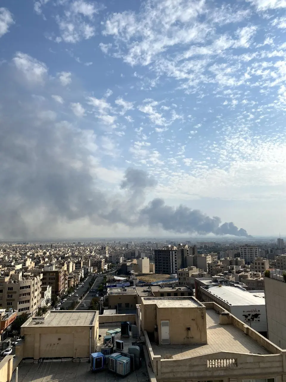 تصاویر آتش سوزی شادآباد تهران از نمای شمال شهر + تصویر