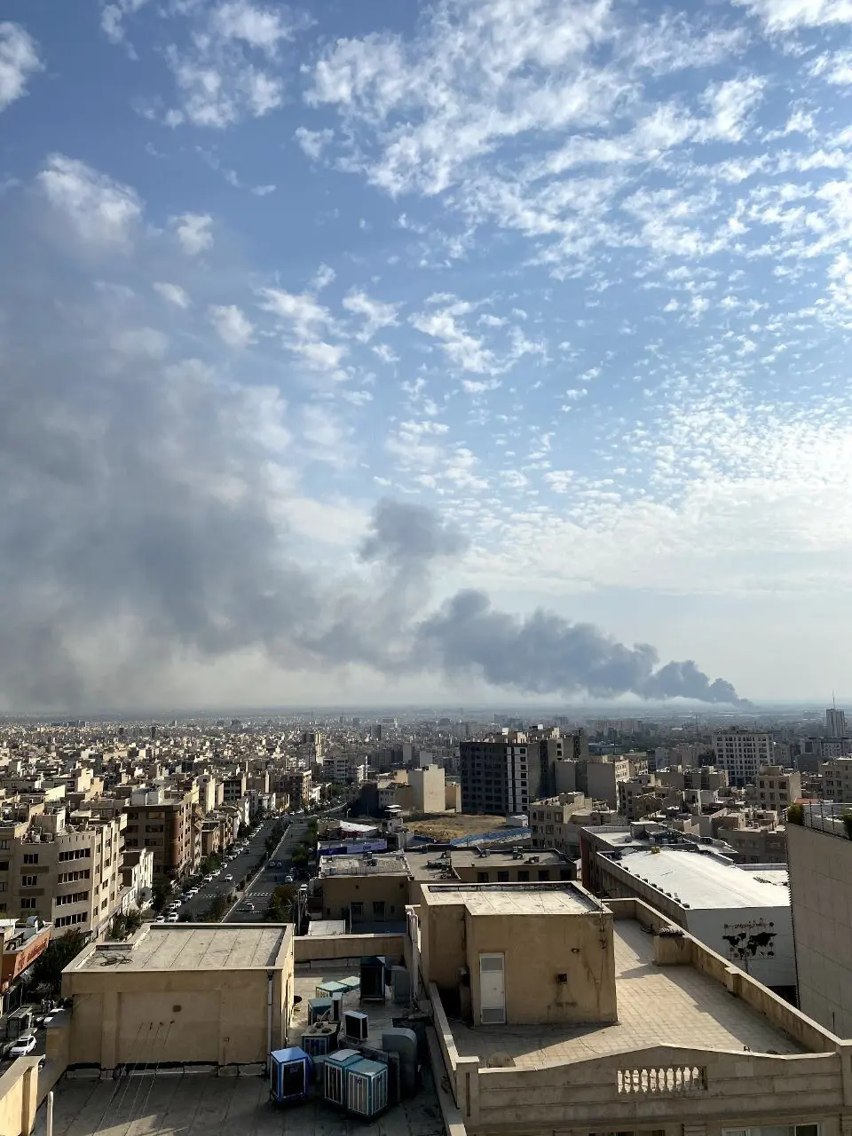 تصاویر آتش سوزی شادآباد تهران از نمای شمال شهر + تصویر