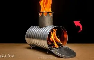 برای طبیعت گردی این اجاق هیزمی رو با قوطی کنسرو بساز + ویدئو