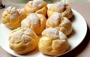 طرز تهیه نان خامه ای فرانسوی + ویدئو