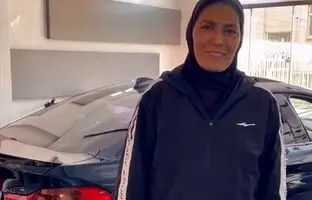 وقتی الهه منصوریان خودروی لوکس می خرد + ویدئو