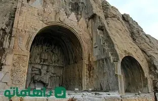 طاق بستان و دریاچه پرآبش، 150 سال قبل + تصاویر