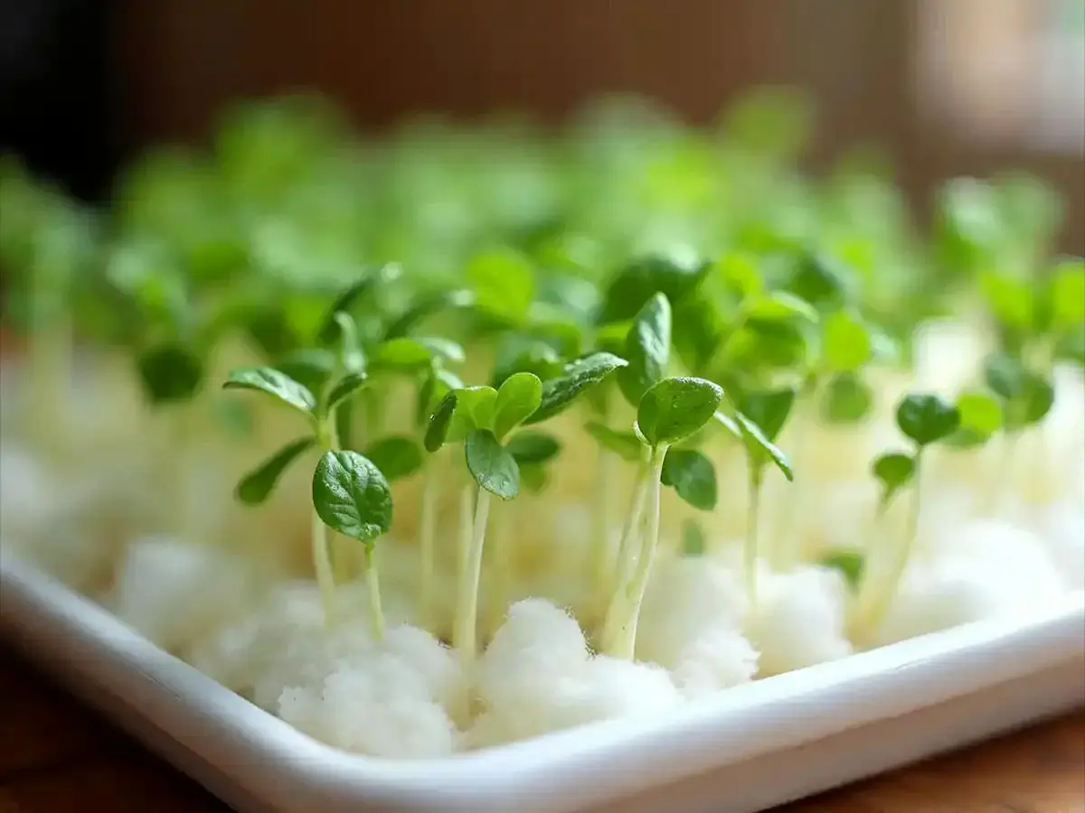 کاشت سبزه عید با پنبه