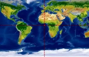 مختصات ۰.۰ روی زمین کجاست؟