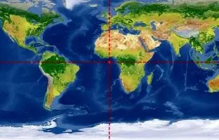مختصات ۰.۰ روی زمین کجاست؟