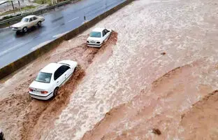 بارش شدید مسجد سلیمان را به زیر آب برد + ویدئو