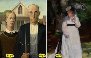 مدل‌های ۱۲ نقاشی ماندگار تاریخ در زمان خلق اثر چند سال داشتند؟